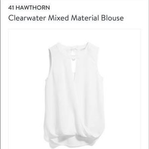 41 Hawthorn Clearwater Mixed Material Blouse